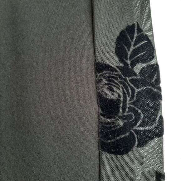 GUESS Rose Mesh Side Panels Pull-On Dressy Stretch Legging Black Sz S - Picture 6 of 12